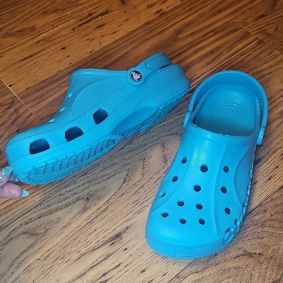CROCS Men's Vibrant Blue Classic Clog Sandals Size 9 Mens 11 Womens Unisex F21 - Picture 3 of 9